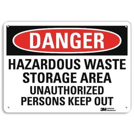 Danger Sign, 10 In H, 14 In W, Horizontal Rectangle, English, U3-1582-NA_14x10