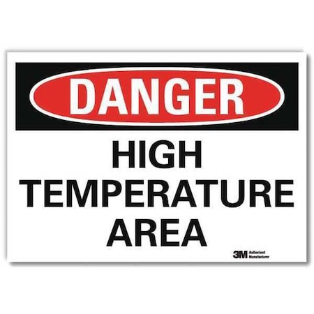 Danger Sign, 5 In H, 7 In W, Reflective Sheeting, Horizontal Rectangle, English, U3-1600-RD_7X5