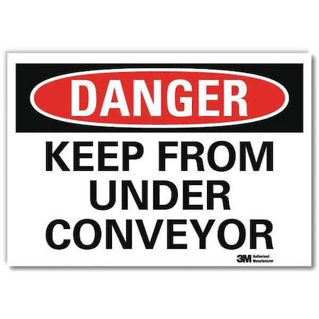 Danger Sign, 10 In Height, 14 In Width, Reflective Sheeting, Horizontal Rectangle, English