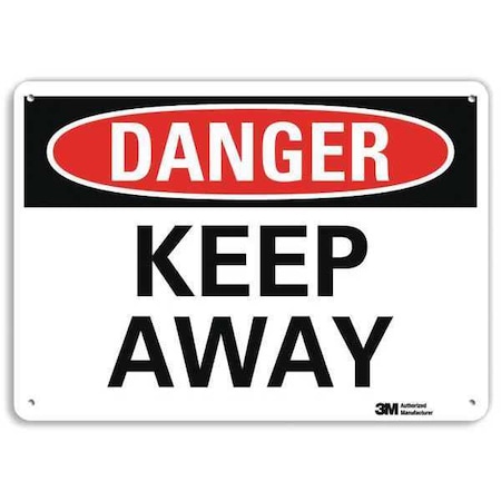 Danger Sign, 10 In H, 14 In W, Aluminum, Horizontal Rectangle, English, U3-1682-NA_14x10