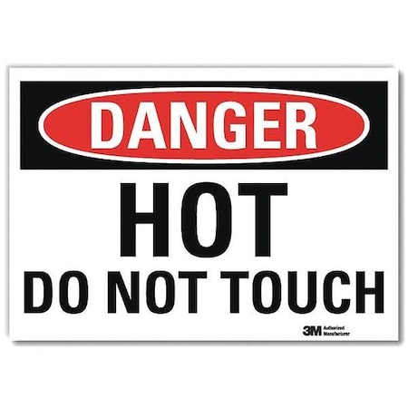 Danger Sign, 10 In H, 14 In W, Reflective Sheeting, Horizontal Rectangle, English, U3-1653-RD_14X10