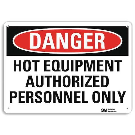 Danger Sign, 10 In H, 14 In W, Aluminum, Vertical Rectangle, English, U3-1656-RA_14X10