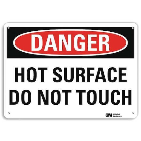 Danger Sign, 10 In H, 14 In W, Aluminum, Vertical Rectangle, English, U3-1660-RA_14X10