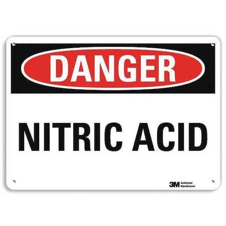 Danger Sign, 10 In H, 14 In W, Plastic, Horizontal Rectangle, English, U3-1810-NP_14X10