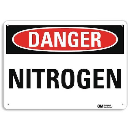 Danger Sign,4 Hole Mount,10in W X 7in H, U3-1811-RA_10X7