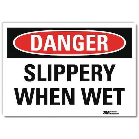 Danger Sign, 10 In H, 14 In W, Reflective Sheeting, Horizontal Rectangle, English, U3-1981-RD_14X10