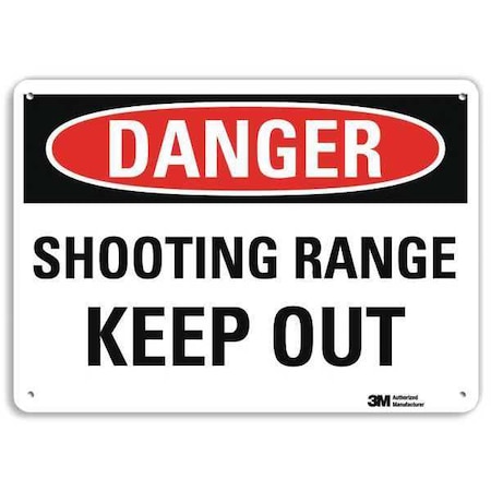 Danger Sign, 10 In H, 14 In W, Aluminum, Horizontal Rectangle, English, U3-1978-NA_14x10