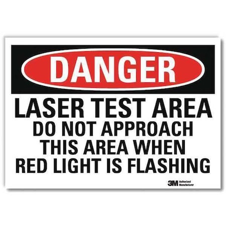 Danger Sign, 10 In H, 14 In W, Reflective Sheeting, Horizontal Rectangle,U3-1748-RD_14X10