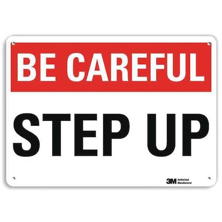 Be Careful Sign, 7 In H, 10 In W, Aluminum, Vertical Rectangle, U7-1039-NA_10x7