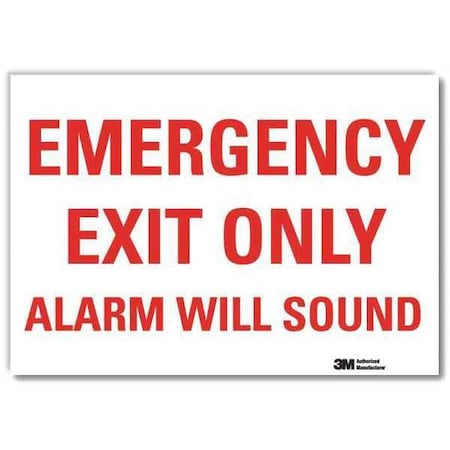 Emergency Sign,5x7in,Reflective Sheeting