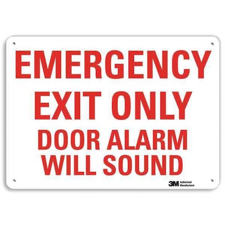 Emergency Sign,7 In X 10 In,Aluminum