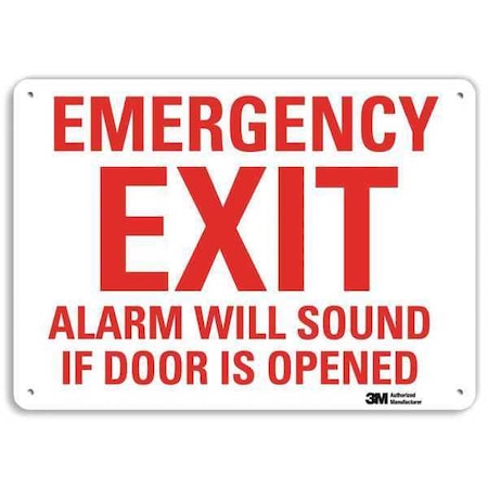 Emergency Sign,10 In X 14 In,Aluminum