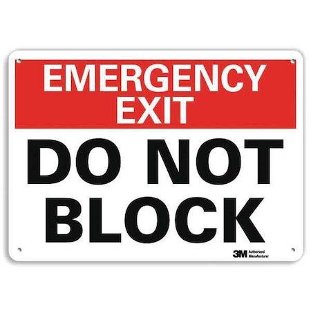 Emergency Sign,10 In X 14 In,Aluminum