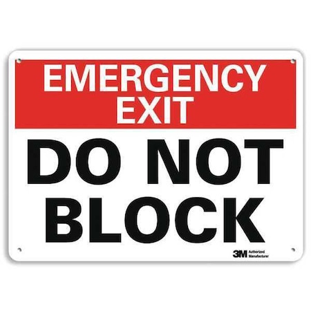 Emergency Sign,10 In X 14 In,Plastic