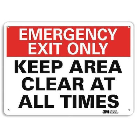 Emergency Sign,10 In X 14 In,Plastic