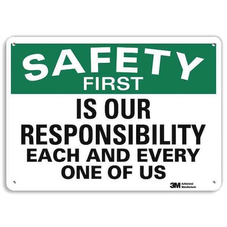 Safety Sign, 7 In Height, 10 In Width, Aluminum, Vertical Rectangle, English, U7-1208-RA_10X7
