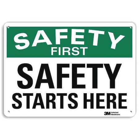 Safety Sign, 7 In H, 10 In W, Plastic, Vertical Rectangle, English, U7-1246-NP_10X7