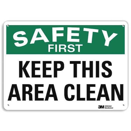 Safety Sign, 7 In H, 10 In W, Plastic, Vertical Rectangle, English, U7-1215-NP_10X7