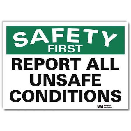 Safety Decal, 10 In H, 14 In W, Reflective Sheeting, English, U7-1237-RD_14X10