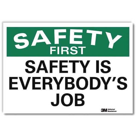 Safety Decal, 5 In H, 7 In W, Reflective Sheeting, English, U7-1243-RD_7X5