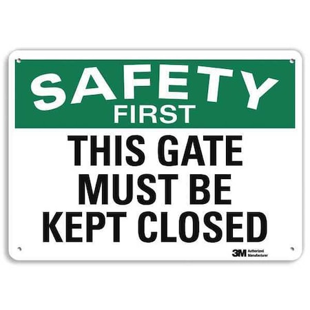 Safety Sign, 7 In H, 10 In W, Plastic, Vertical Rectangle, English, U7-1257-NP_10X7