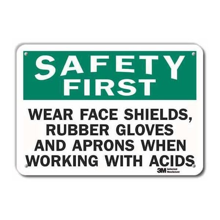 Safety Sign, 7 In Height, 10 In Width, Aluminum, Vertical Rectangle, English, U7-1271-RA_10X7