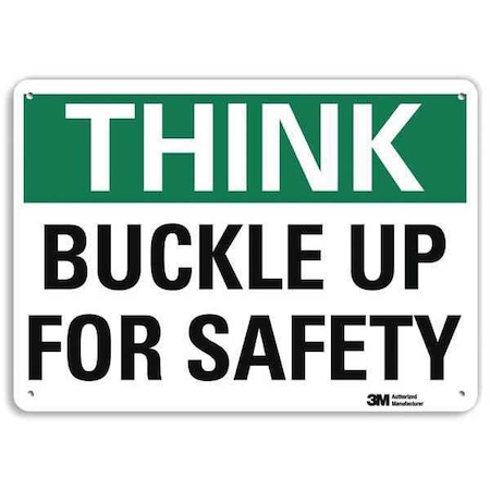 Safety Sign, 10 In H, 14 In W, Plastic, English, U7-1287-NP_14X10