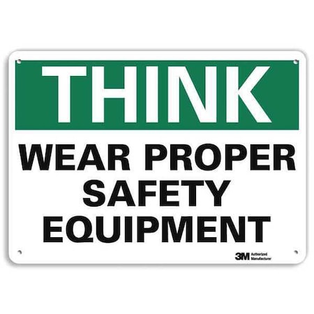 Safety Sign, 7 In Height, 10 In Width, Aluminum, Vertical Rectangle, English, U7-1349-RA_10X7