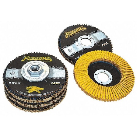 4-1/2 X 5/8-11 AP PREDATOR Fiberglass Flap Disc, 80 Grit