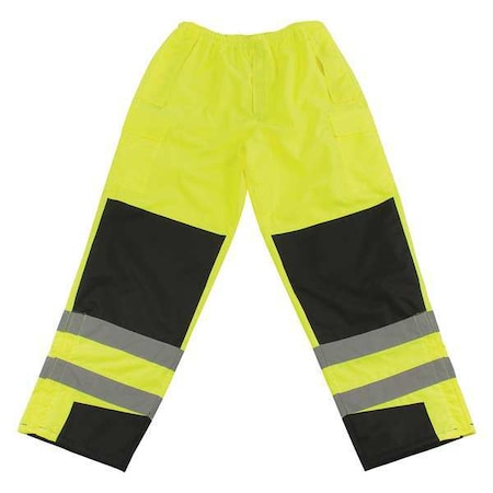 High Visibility Pants,52 In.,Lime/Yellow