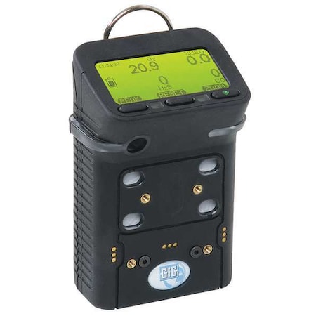 Multi-Gas Detector, 170 Hr Battery Life, Black