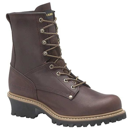 Size 9 Men's Logger Boot Steel Work Boot, Brown