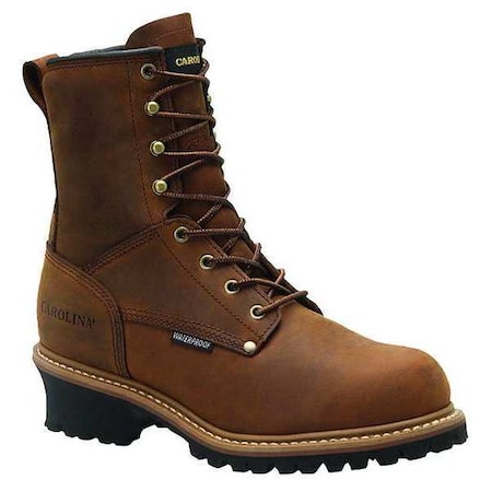 Size 10-1/2D Men's Logger Boot Steel Work Boot, Brown