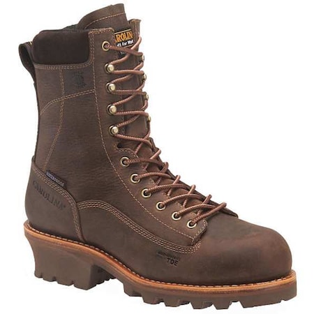 Size 13 Men's Logger Boot Composite Work Boot, Brown
