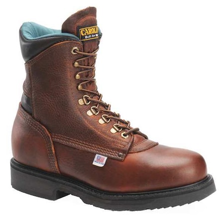 Size 9 Men's 8 In Work Boot Steel Work Boot, Brown