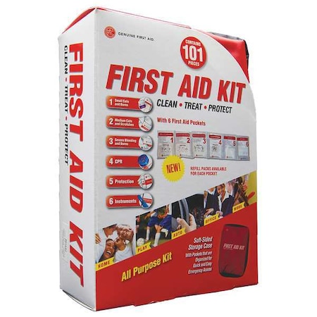 Bulk First Aid Kit, Nylon, 10 Person