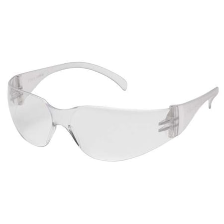 Intruder(R) Safety Glasses, Scratch-Resistant, Frameless Wraparound Frame, Clear Polycarbonate Lens