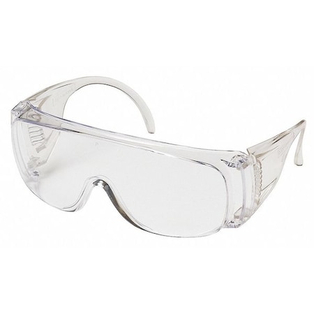 Solo Safety Glasses, OTG, Anti-Scratch, Universal, Clear Frame, Clear Lens