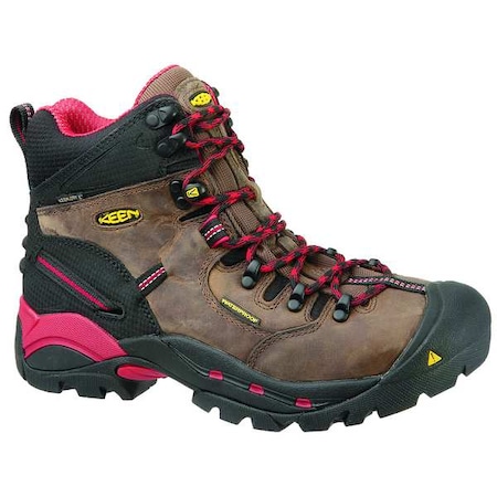Size 7 Men's Hiker Boot Steel Work Boot, Brown