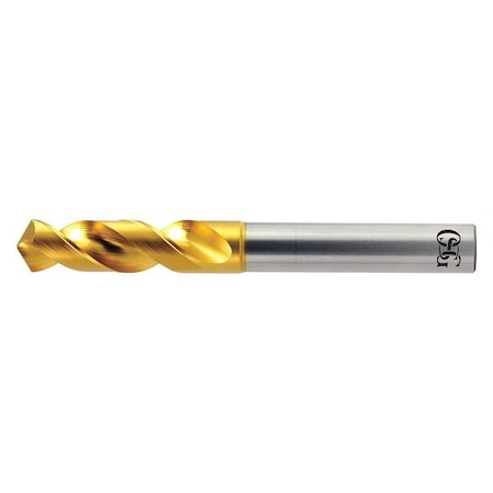Screw Machine Drill Bit, 1.75 Mm Size, 140  Degrees Point Angle, High Speed Steel, TiAlN Finish