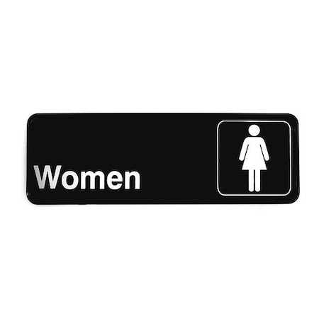 Compliant Plst Sign,Women Restroom,3X9, 394516