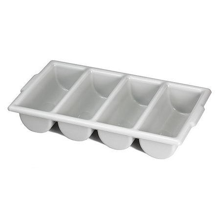 Cutlery Bin,21.6X12X3.75,Hdpe,Gray