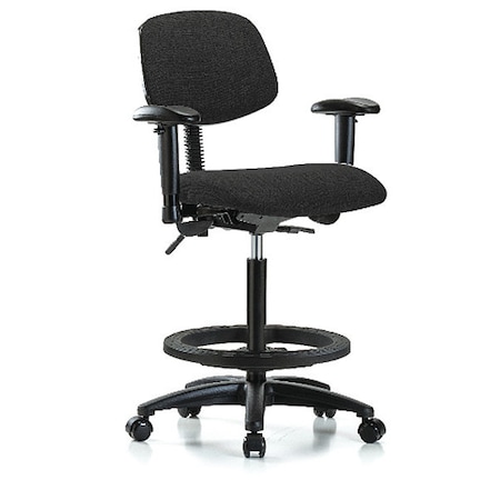 Chair,Fabric,Hi Bench,AA BF Casters,Blk