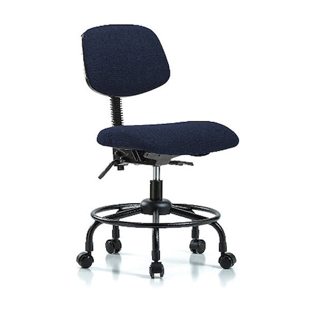 Desk Chair, Fabric, 21 To 26 Height, No Arms, Dark Blue