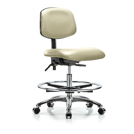 Chair,Vin,Med Bench,Chr Tilt CF Cast,Wht