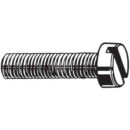 M3-0.50 X 12 Mm Slotted Cheese Machine Screw, Zinc Plated Steel, 100 PK