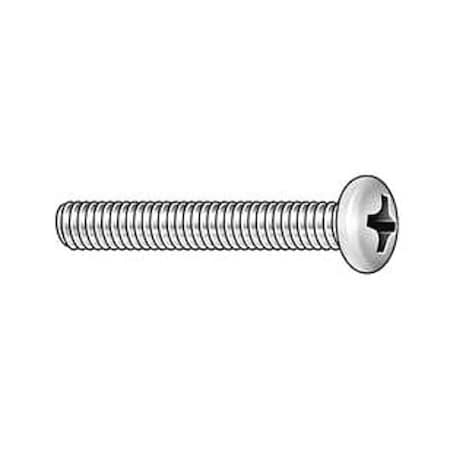 1/4-20 X 2-1/2 In Phillips Round Machine Screw, Zinc Plated Steel, 100 PK