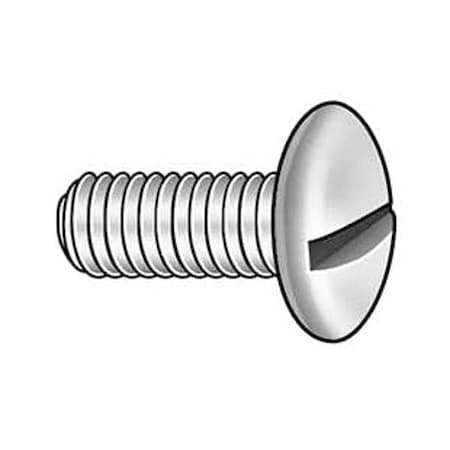 #6-32 X 3/4 In Slotted Fillister Machine Screw, Plain 18-8 Stainless Steel, 100 PK