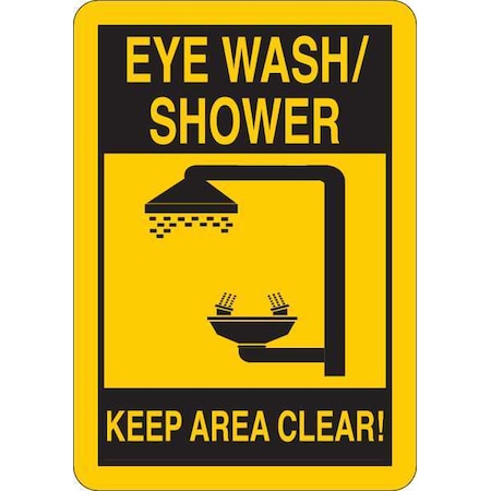 Facility Sign,Vinyl,Black/Yellow,5 In. W, 35GF86