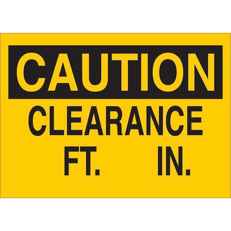 Caution Sign, 10 In Height, 14 In Width, Vinyl, English